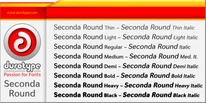 Ejemplo de fuente Seconda Round #5